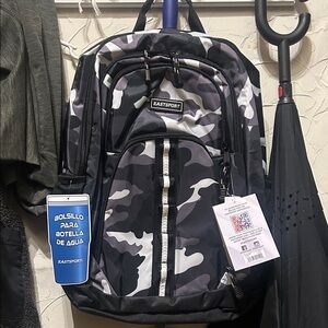 Eastsport Black and Gray Camouflage Backpack